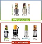 Pièces de remplacement pour tasses de mixeur de 32 oz (2 paquets) tasses de mixeur compatibles avec NutriBullet 600w et 900w