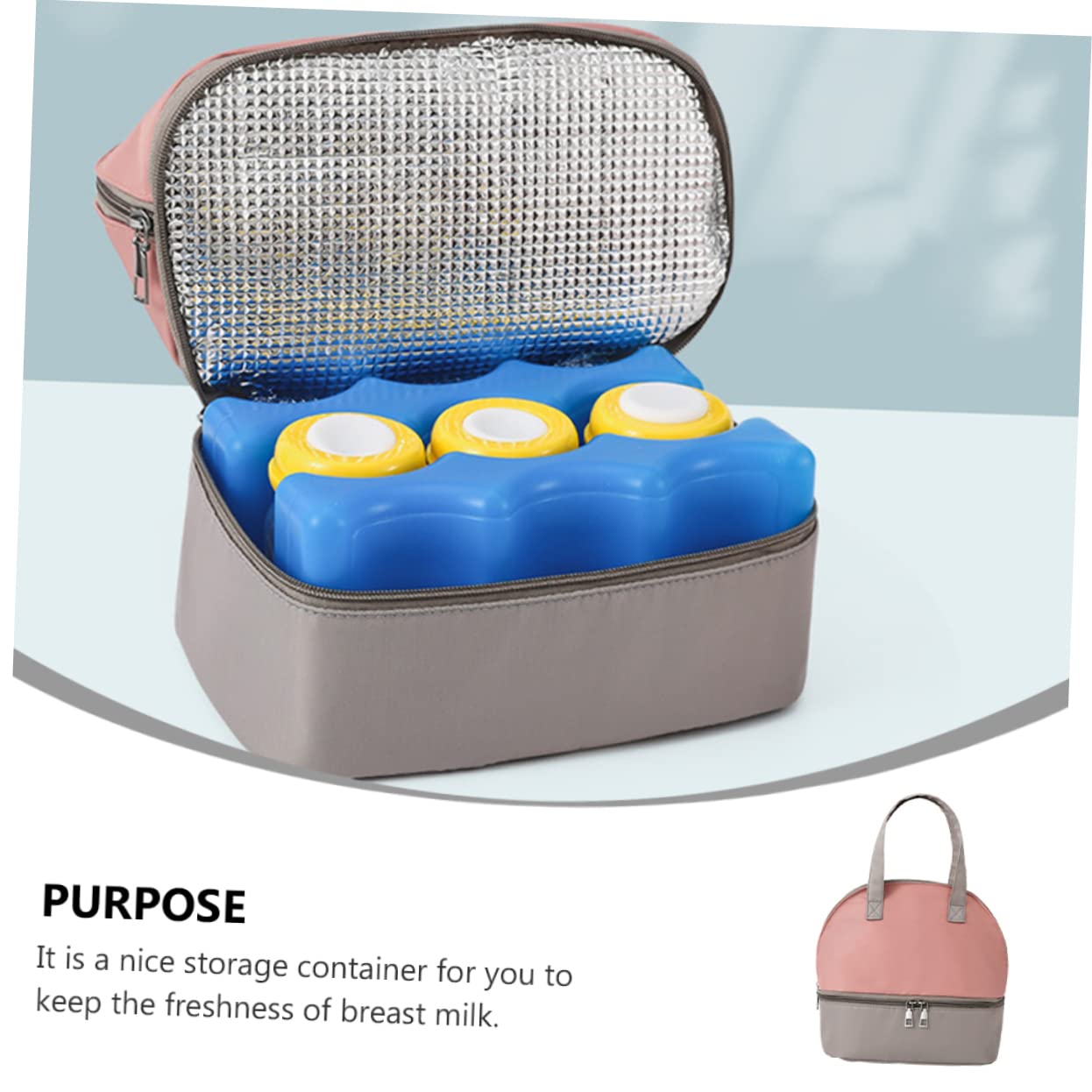Abaodam Lot De 2 De Rangement pour Lait Maternel pour Biberons d'allaitement pour Conserver La Fraîcheur pour L'extérieur