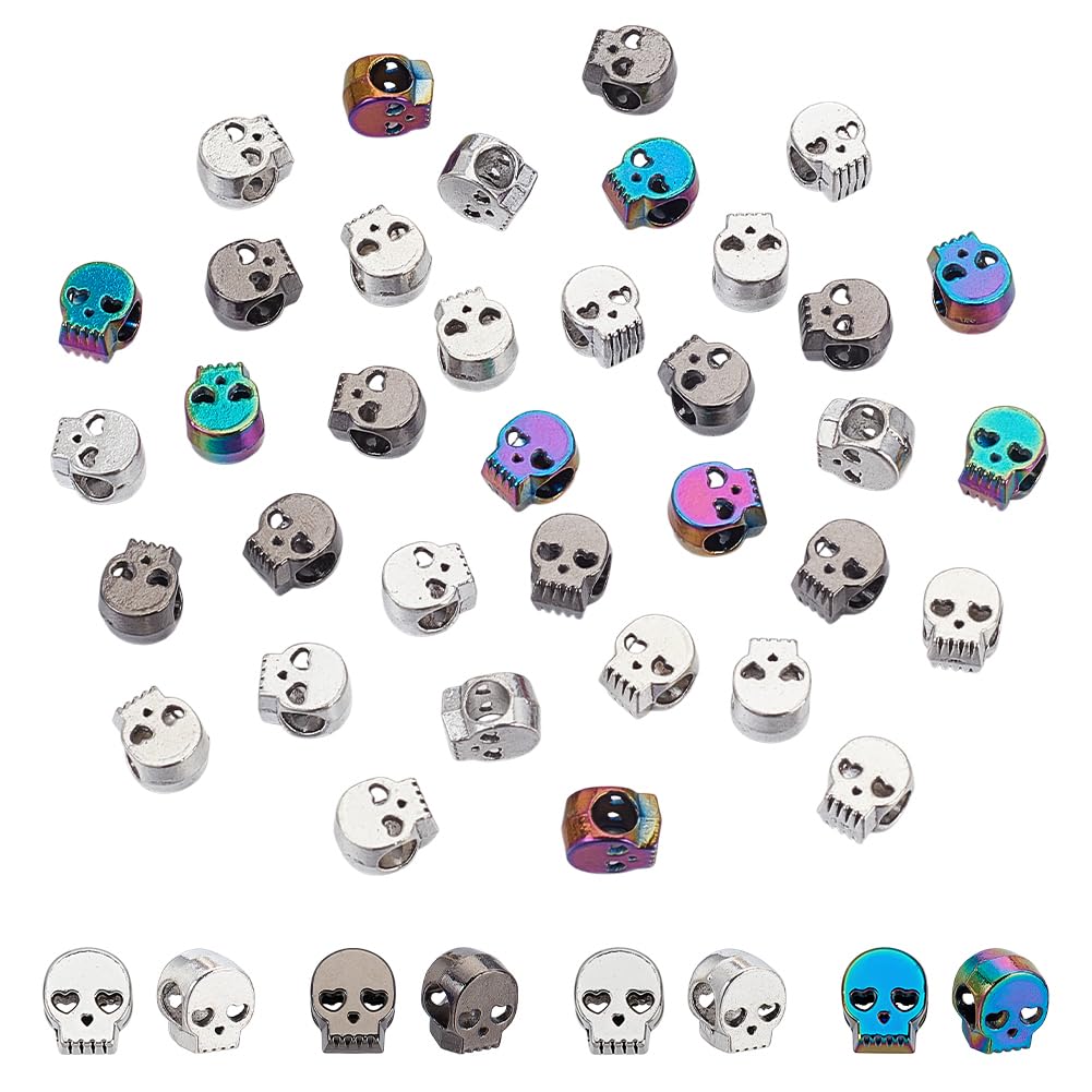 Perles crâne macroporeux en alliage pour personnaliser vos accessoires rock