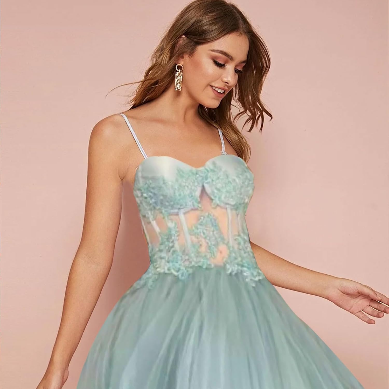 Sparkly Tulle Short Homecoming Dresses High Low Spaghetti Straps Prom Dress Off Shoulder DAMA Dresses for Quinceanera
