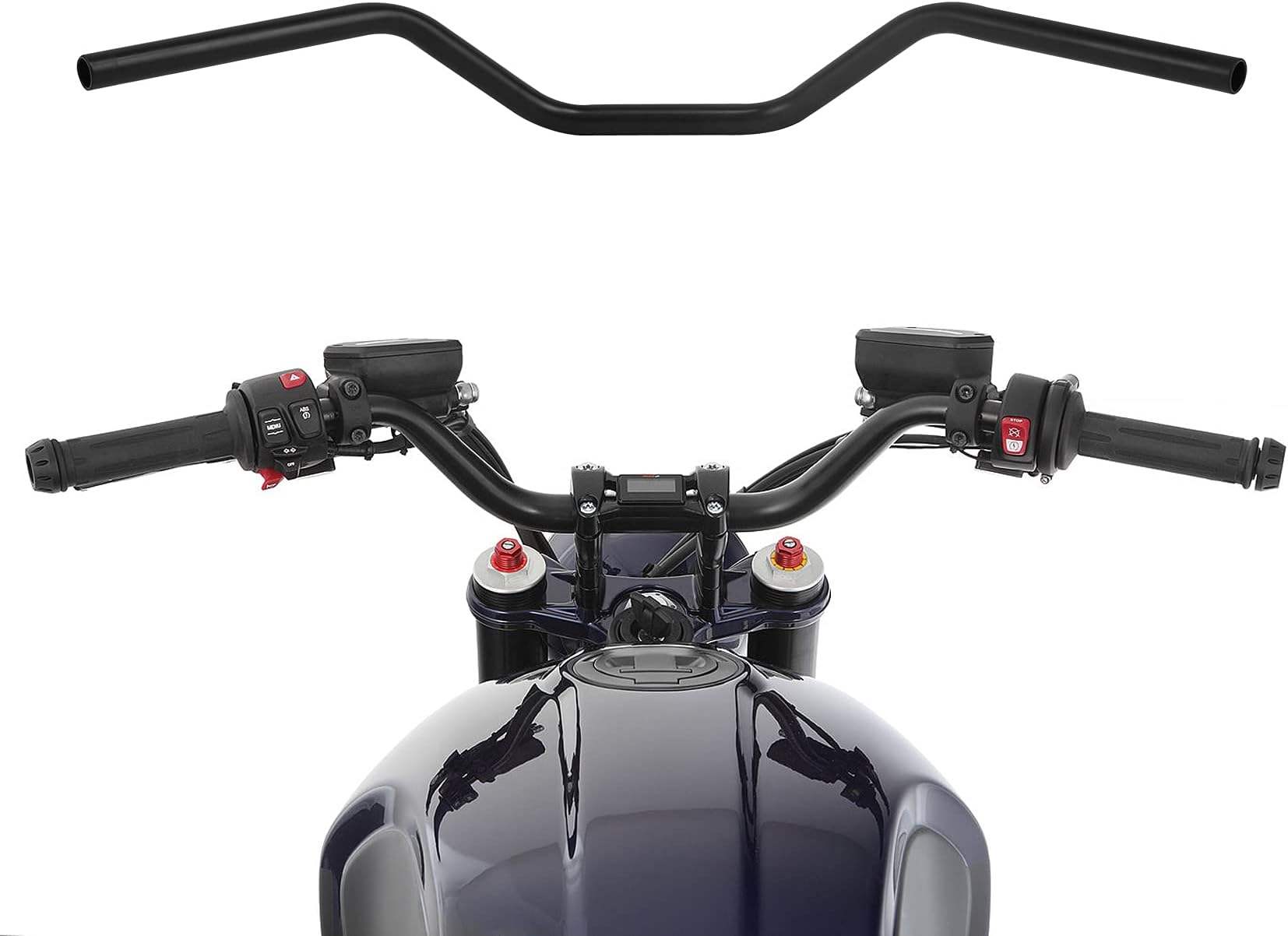 CUSTOM CHROME CCI 1" Fat Custom Handlebar Fit For Harley Davidson Sportster Dyna Softail Street XG V-ROD Honda Yamaha Suzuki Kawasaki Triumph Most Chopper Cruisers Bobber Bike Cafe Racer