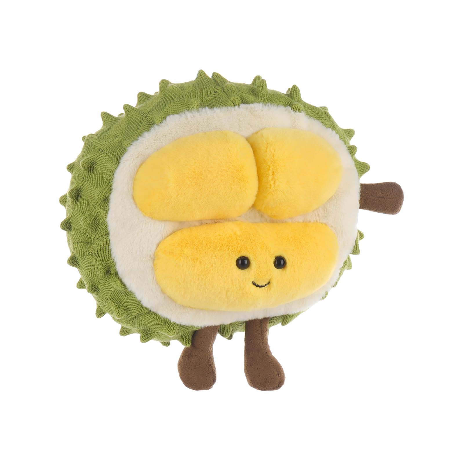 Apricot Lamb Fresh Durian Fruit Plushies Stuffed Animals for Kids Soft Cute Plush Toys for Baby Girl and Boy Fluffy Fresh Durian Yellow - Image 4