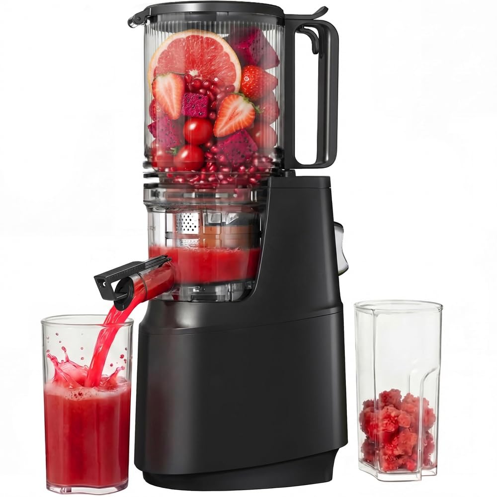 Cold Press Juicer Juicer Machines with 5 3 Wide Feed Chute Slow Masticating Juicer for High Yield with