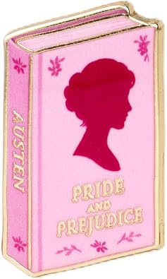 Pride and Prejudice Enamel Pin Jane Austen Book Pin, Literary-Inspired, Vintage Bookish Book Lover Gift, Regency Era Pin