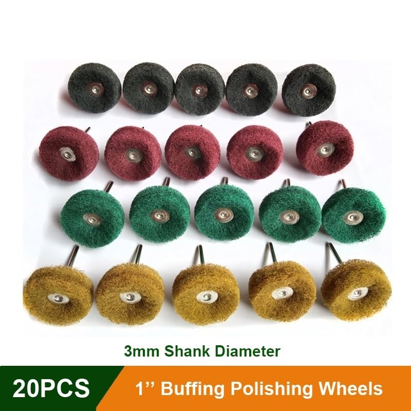 Zestaw ściernych tarcz polerskich 1" (25 mm) do narzędzi obrotowych - trzpień 1/8" (3 zapewnia idealne wykończenie i szlifowanie wanglan(80Pcs)