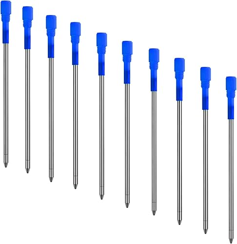 Miniatura 4 de DUNBONG Recambios de bolígrafo de tinta negra y azul, repuesto de metal de 3.2 pulgadas para bolígrafo de diamante o cristal y lápiz capacitivo,