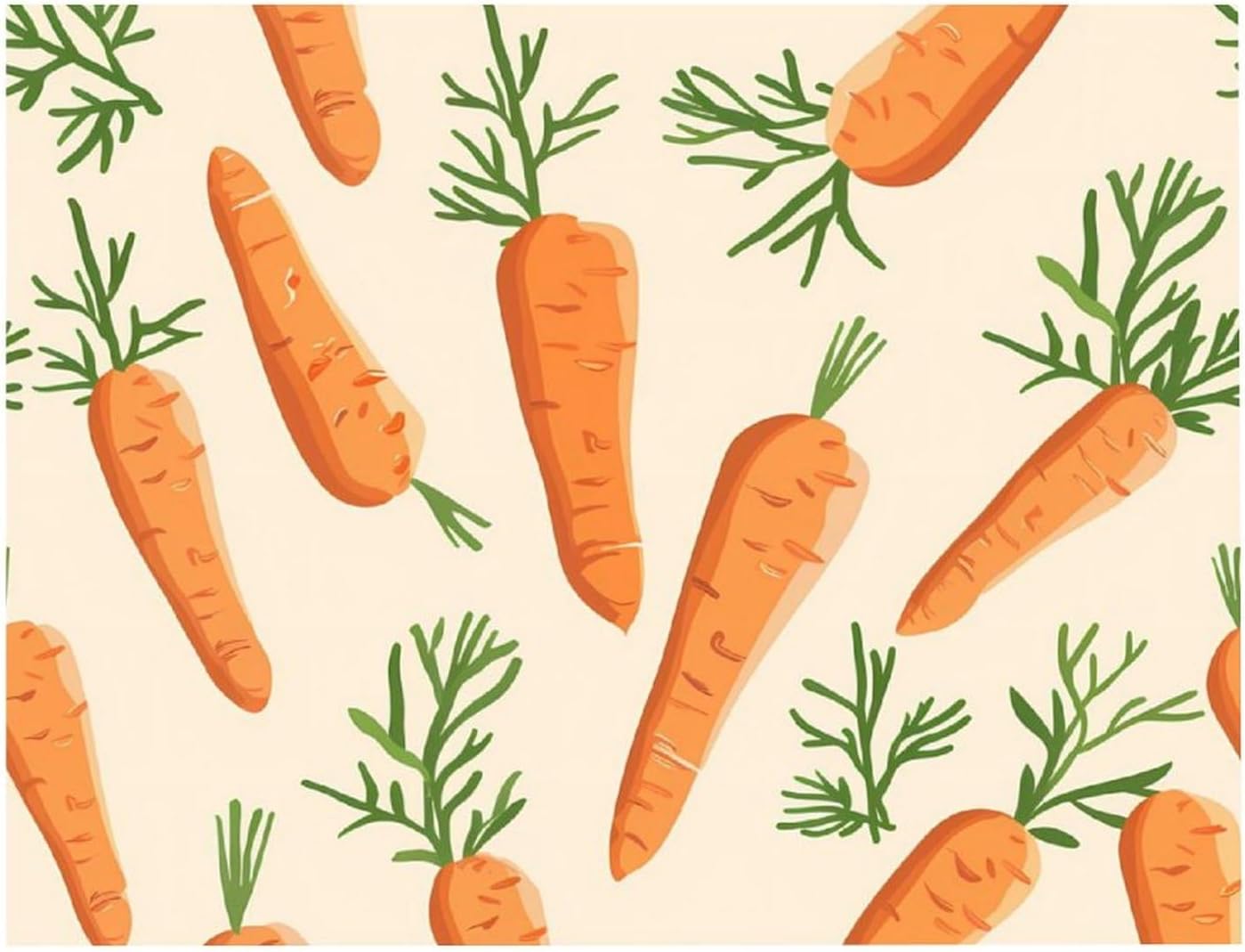 Fresh Carrots Printed Diamond 5D Painting Kits DIY Full Drill Crafts for Home Wall Decor 16x20 Inch White Wood 50 * 40cm