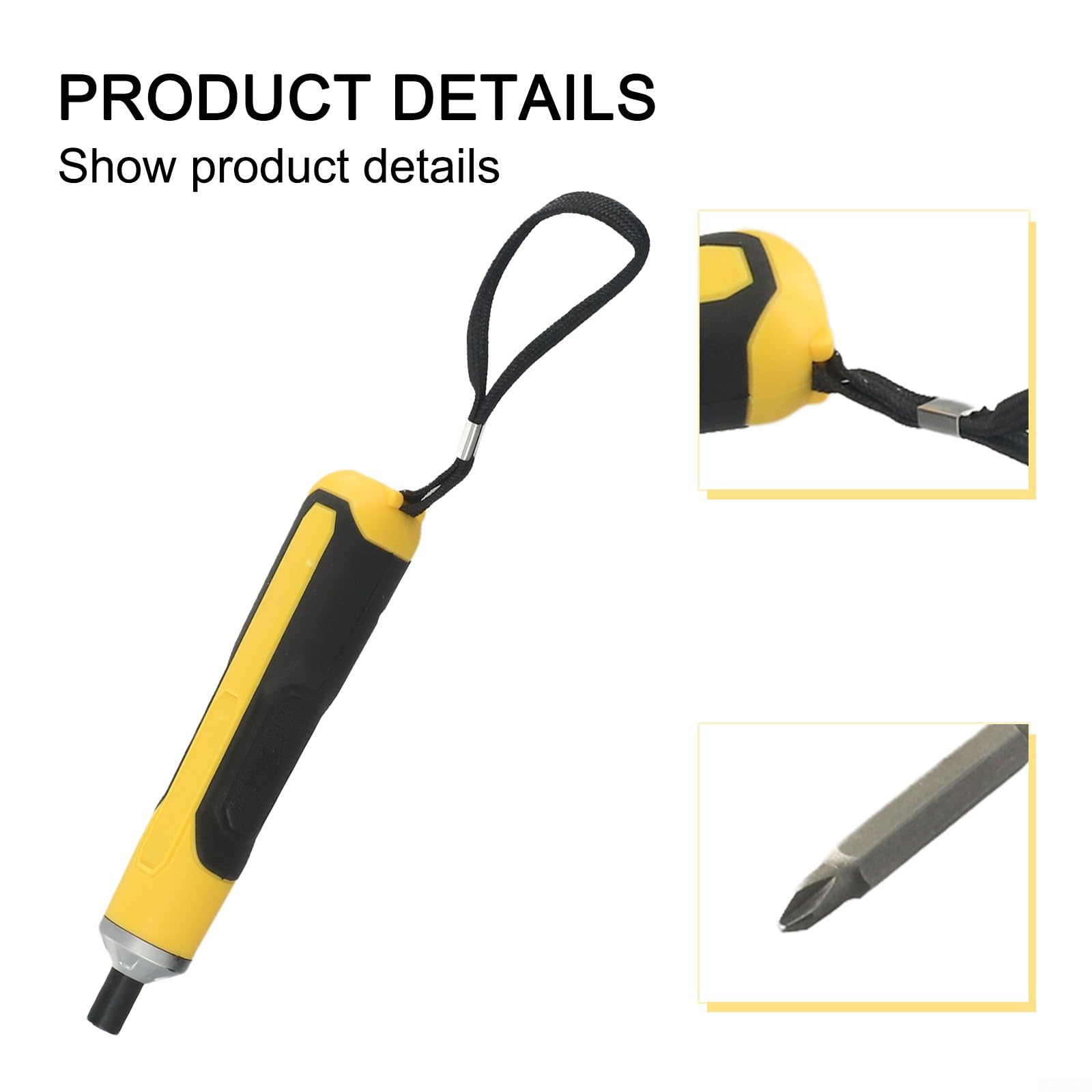 Ensemble de tournevis électriques sans fil 6,8 V - Tournevis rechargeable - Outil électrique - Batterie rechargeable - Mini perceuse magnétique - 162 x 30 x 10 mm (A)
