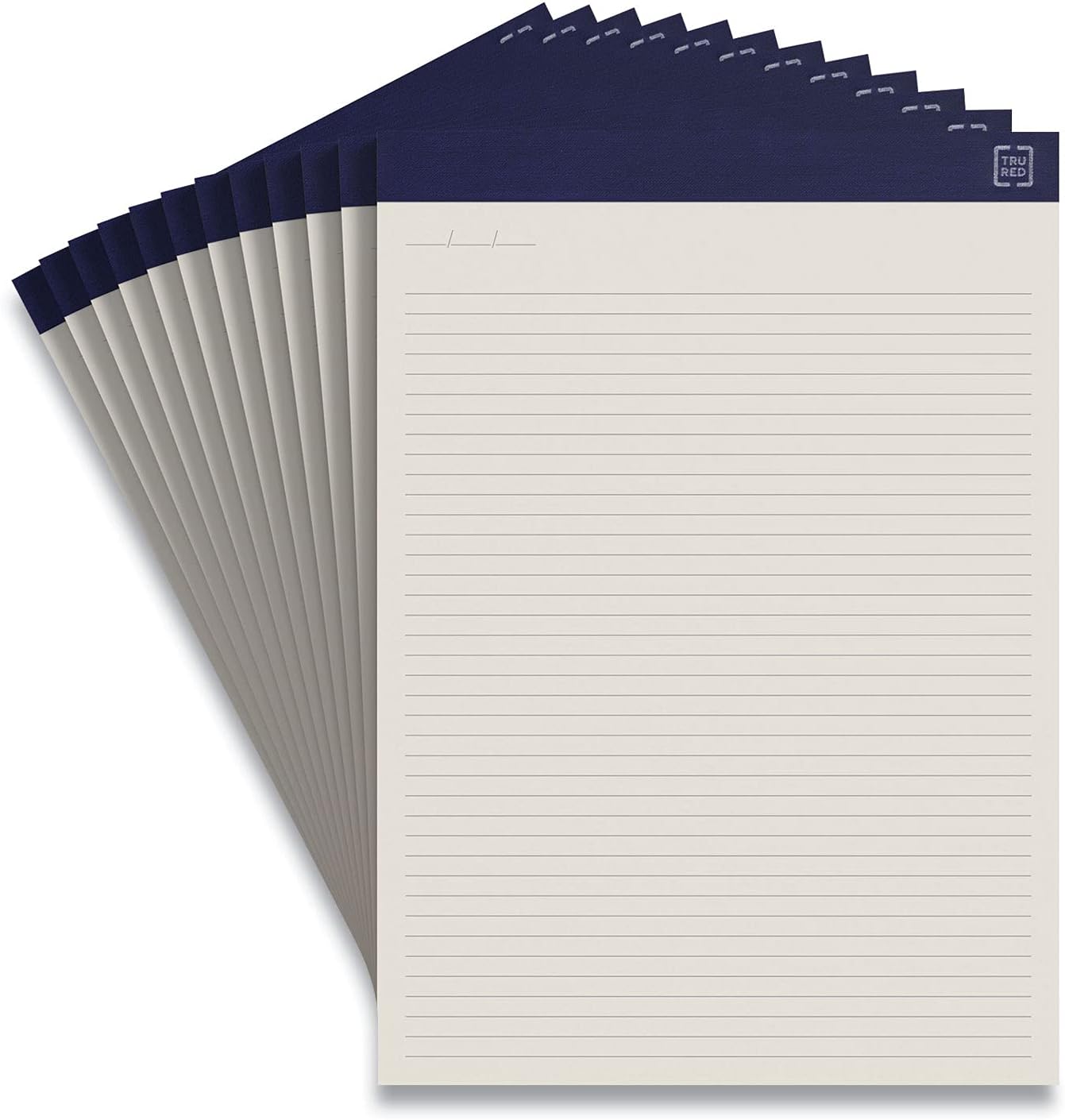 amazon com tru red tr58195 notepads 8 5 inch x 11 75 inch narrow ruled ivory 50 sheets pad office products