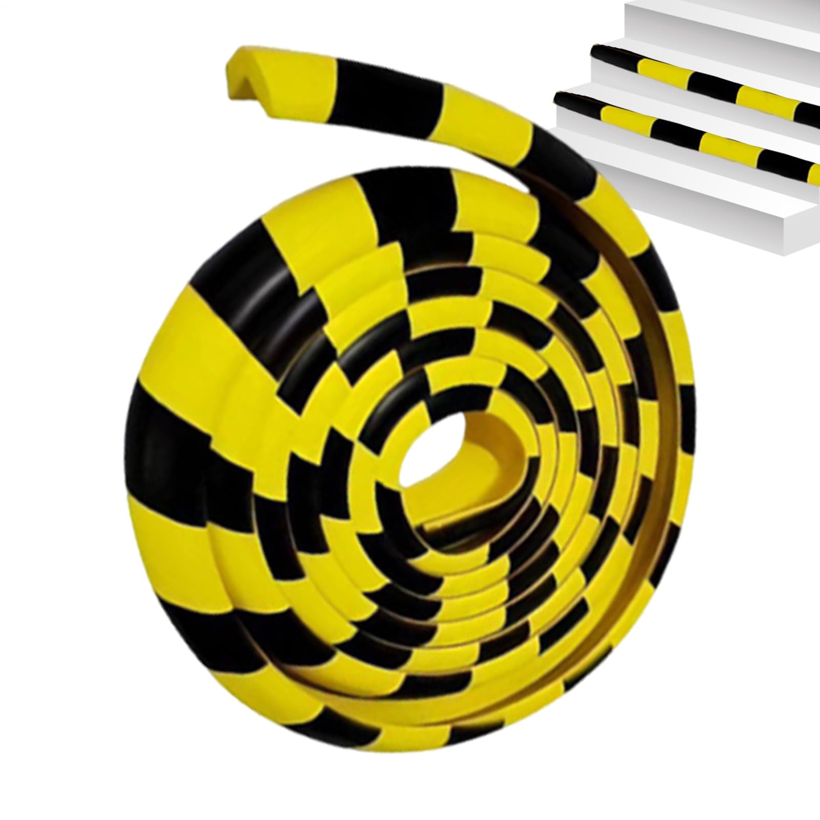 Paraspigoli da parete – Strisce adesive antiurto, protezione in schiuma a L, antiurto, di sicurezza nero-giallo, resistente, resistente al fuoco, per tavolo, porta 'armadio, garage