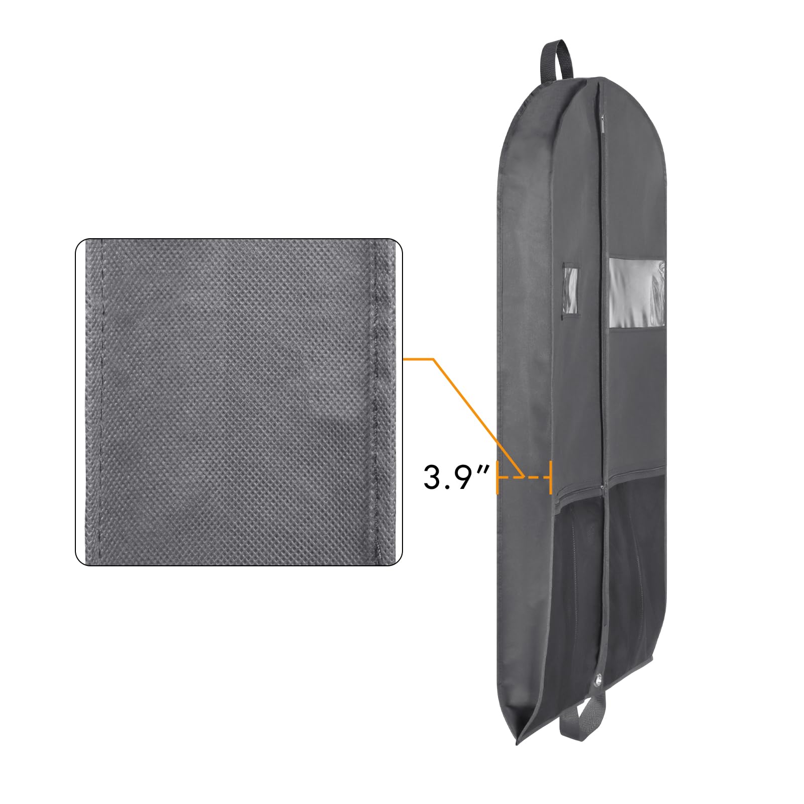 Zilink Bolsas de traje de 43 pulgadas para almacenamiento de armario y viajes, bolsas de ropa colgantes reforzadas para hombres, cubierta de traje para viajes con asas para abrigos, chaquetas,