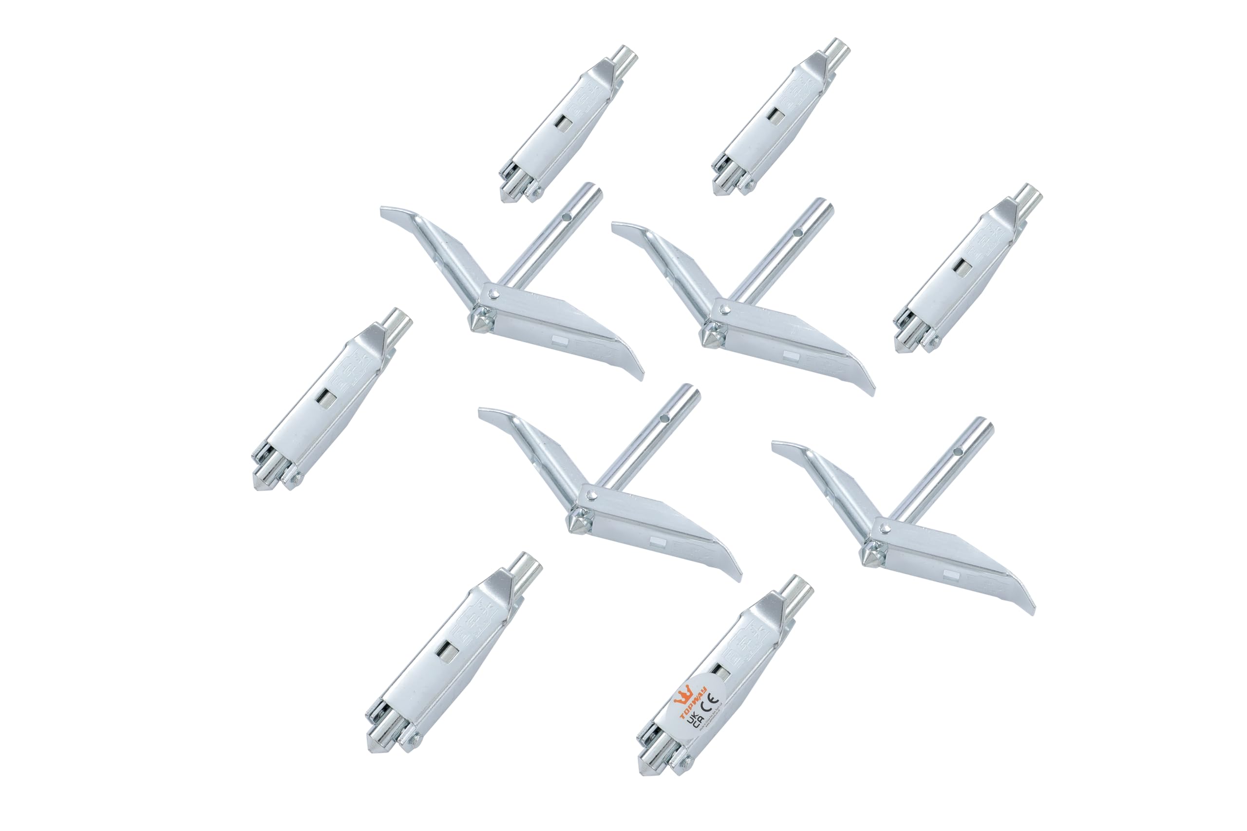 TOPWAY Upgrade One Way Ground Wire Anchor 10PCs Pack for 4.5mm Diameter Steel Wire Rope, Used for Garden Greenhouse, Orchard
