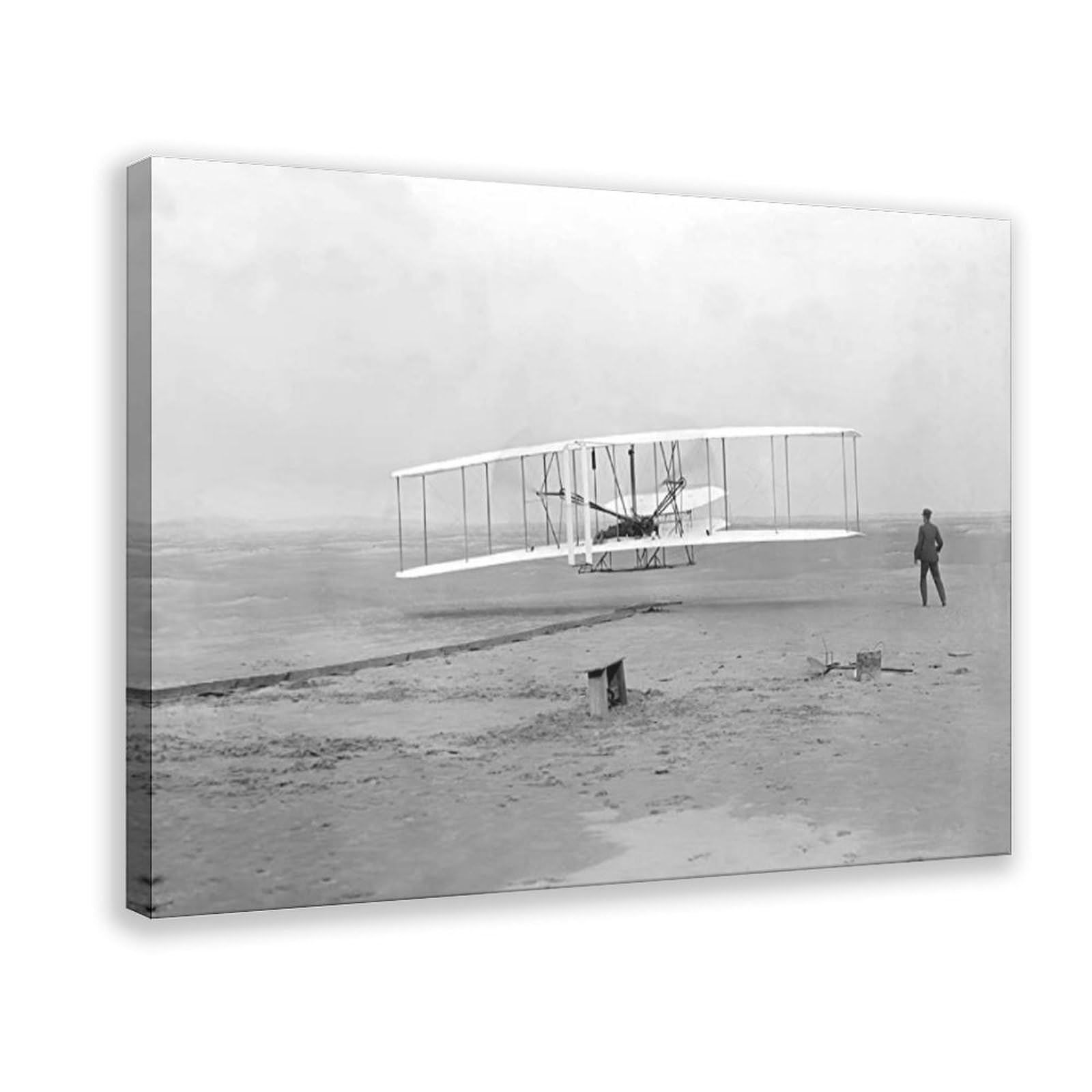 WCYB 1903 Wright Brothers Famous First Flight Poster Aviation Poster Aviation History Orville Wright Posters Prints Canvas Deco Paintings Wall Art Hangable