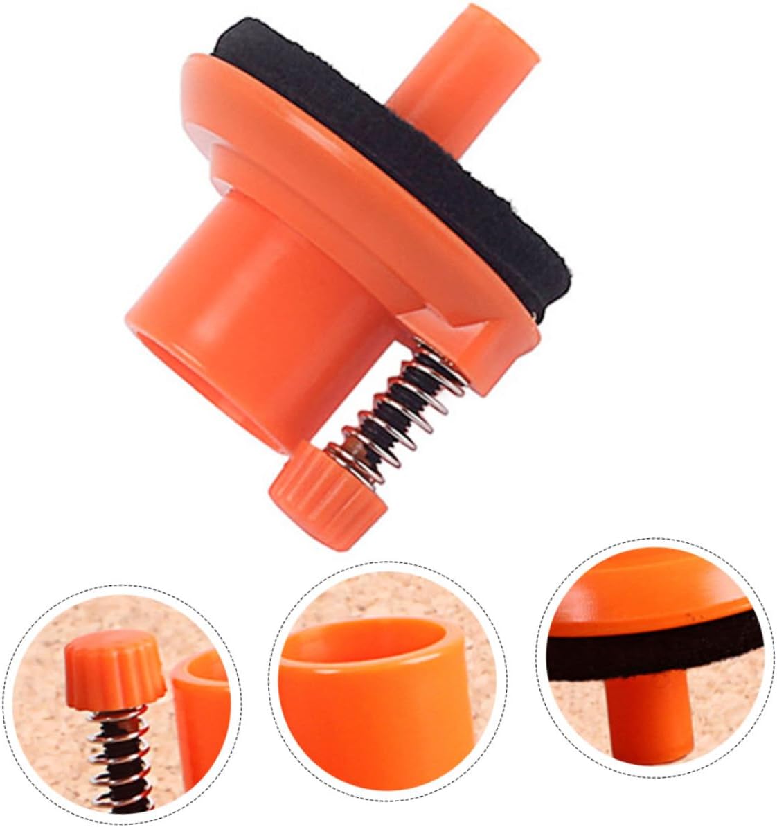Orange Plastic Cymbal Holder for Hi-Hat Drum Stand, Rust-Proof Support