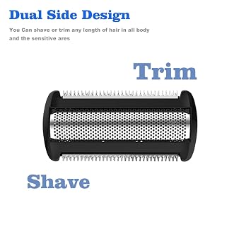 BG2000 Replacement Heads Compatible with Philips norelco bodygroom 7000, 2 Pack Bodygroom Replacement Foil Heads for BG5025, BG7030, BG7040, BG2030, BG2040-Wet Dry Use