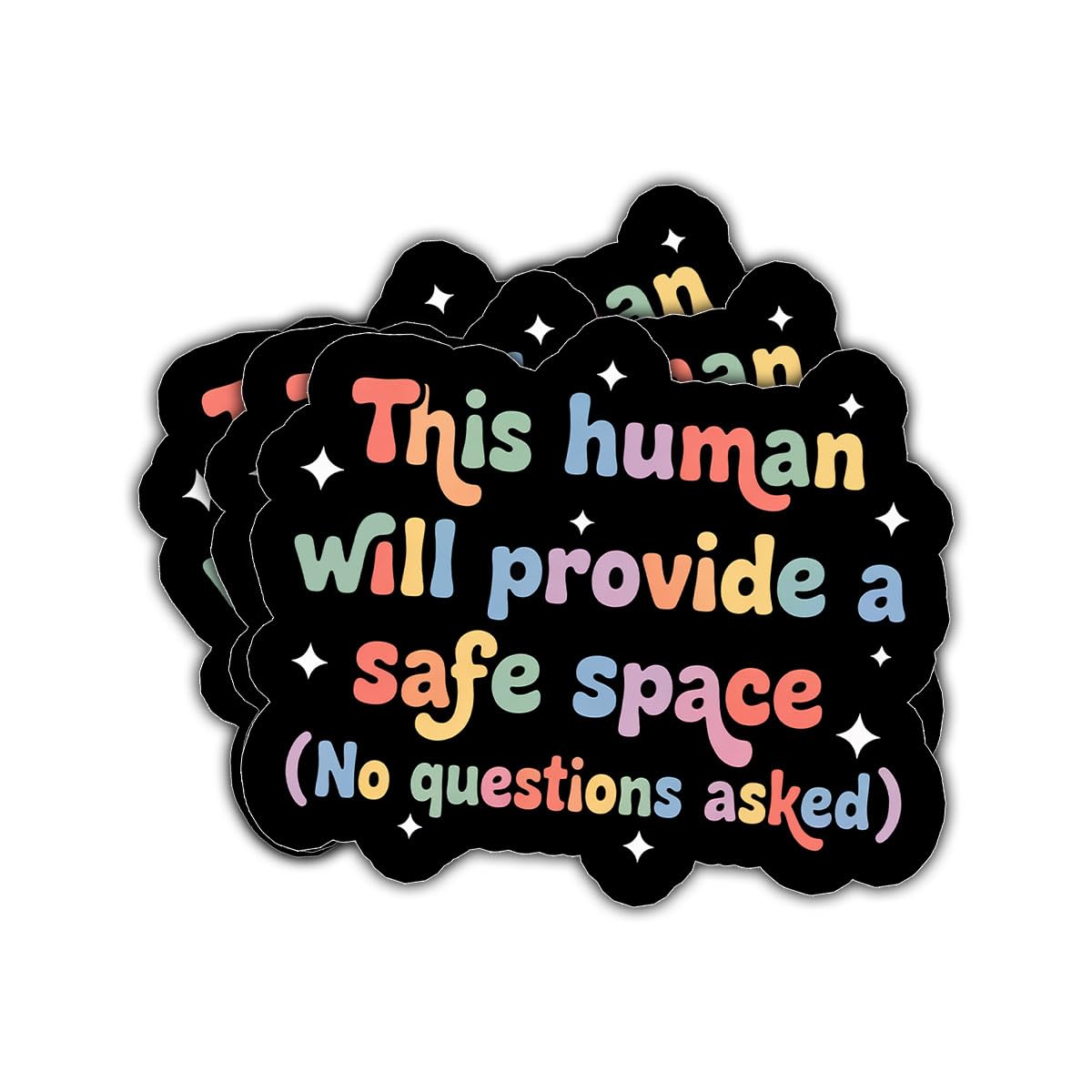 Autocollant Pride LGBTQ+ Safe Space bienveillance lot de 3