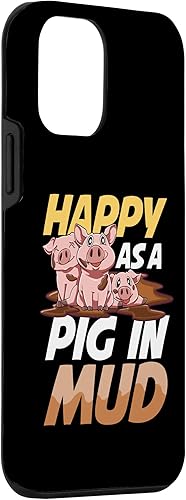 Miniatura 3 de iPhone 12 mini Happy As A Pig In Mud for a Pig Lover and Farmer Case