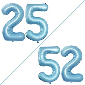 Amazon.com: GOER Number 25 Balloons for 25th Birthday Party Decorations ...