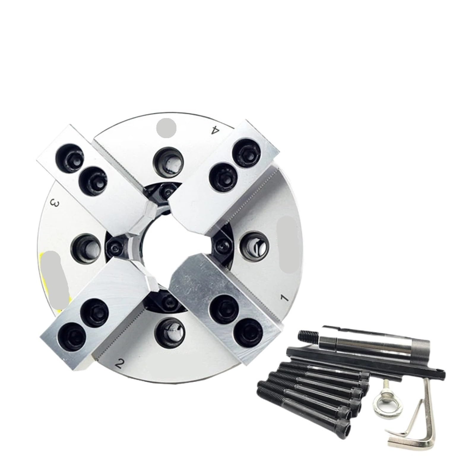 Pjfcewfdgx Large Hole 4-Jaw 6" 152.4Mm Hydraulic Chuck A5 Flange For Lathe(Large Hole 4-Jaw)
