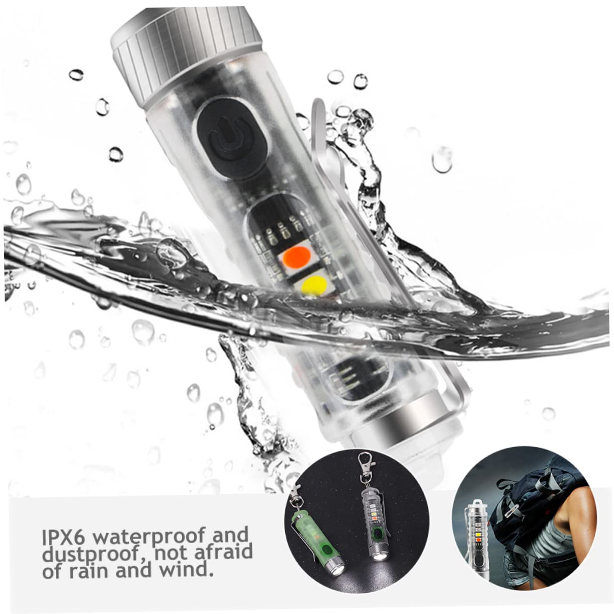 Sosoport 3pezzi Mini Torcia Led Ricaricabile Portachiavi Torcia Tascabile Regolabile Per Emergenze Campeggio e Riparazioni Auto Design Compatto e Leggero Perfetta Per Attività Outdoor