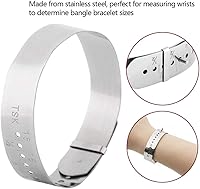 Vista 4 de Medidor de brazalete de pulsera, unidad CM, herramienta de medición de brazalete ajustable de acero inoxidable, herramientas de tamaño de pulseras