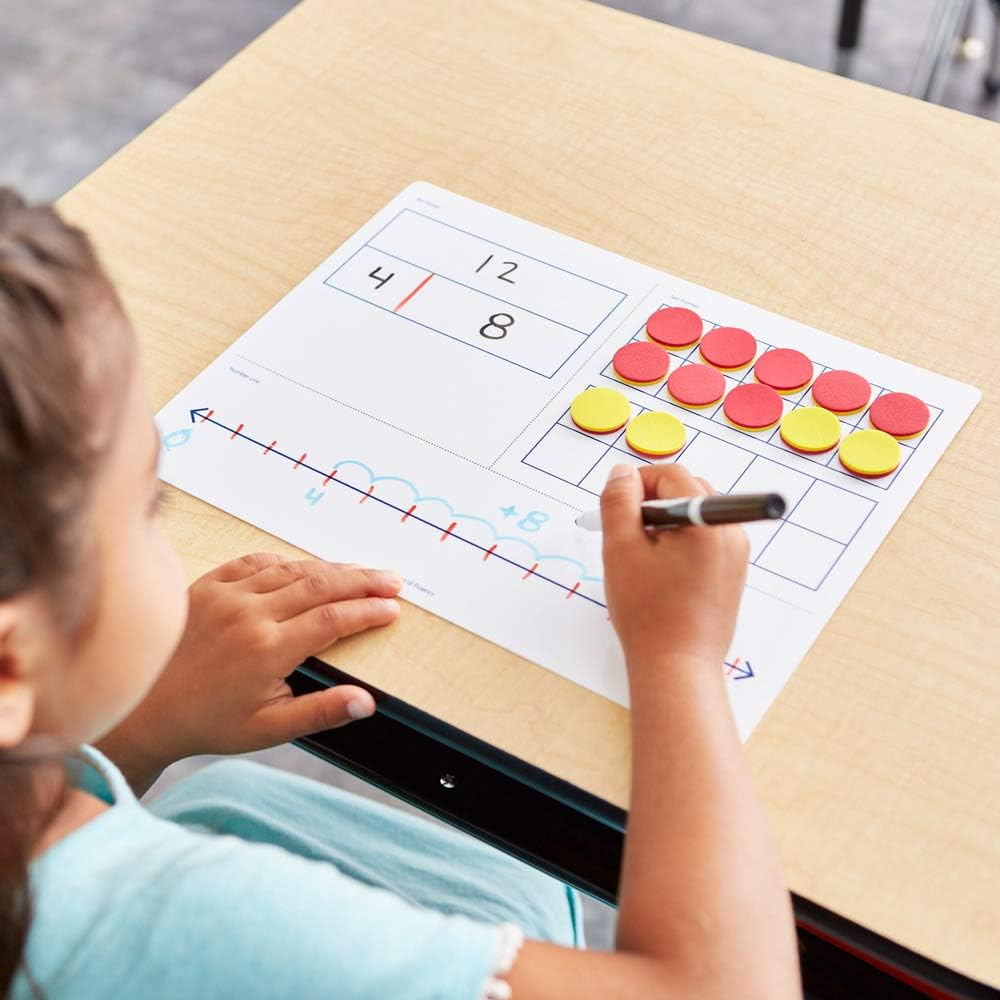 EAI Education Numerical Fluency & 120 Chart Flexible Dry-Erase Boards - Set of 10 (Pack of 2)