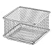 Ybm Home Silver Mesh Drawer Cabinet and or Shelf Organizer Bins, School Supply Holder Office Desktop Organizer Basket 1612 (3x3)