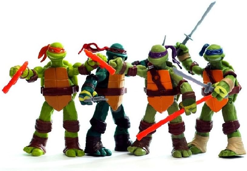 4pcs set Teenage Mutant Ninja Turtles Action Figures Raphael Leonardo Donatello
