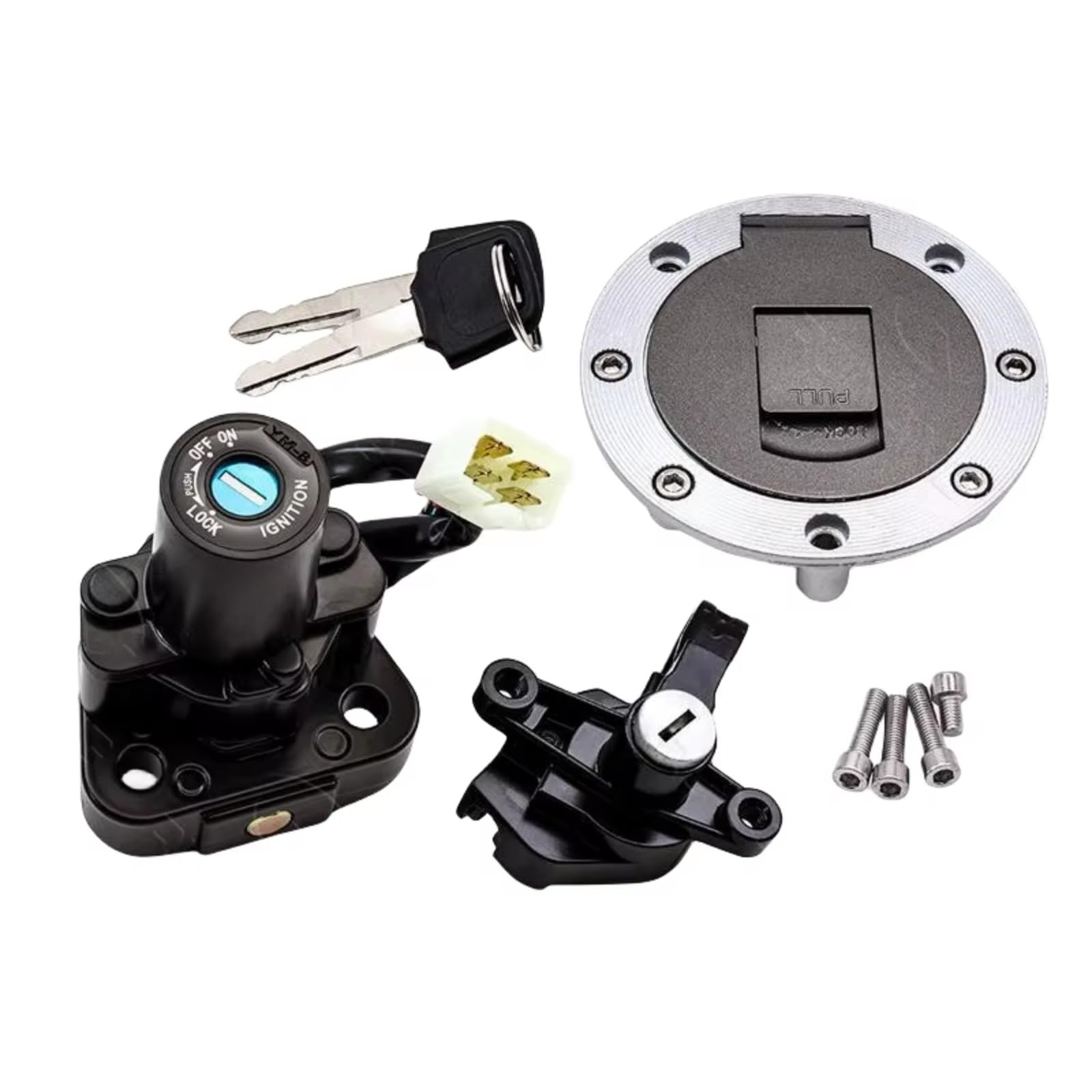 Interruttore A Chiave Compatibile Con Yamaha Per XJR400 1996 1997 1998 1999 2000 2001 2002 Set Di Blocco Interruttore Accensione Moto Universale