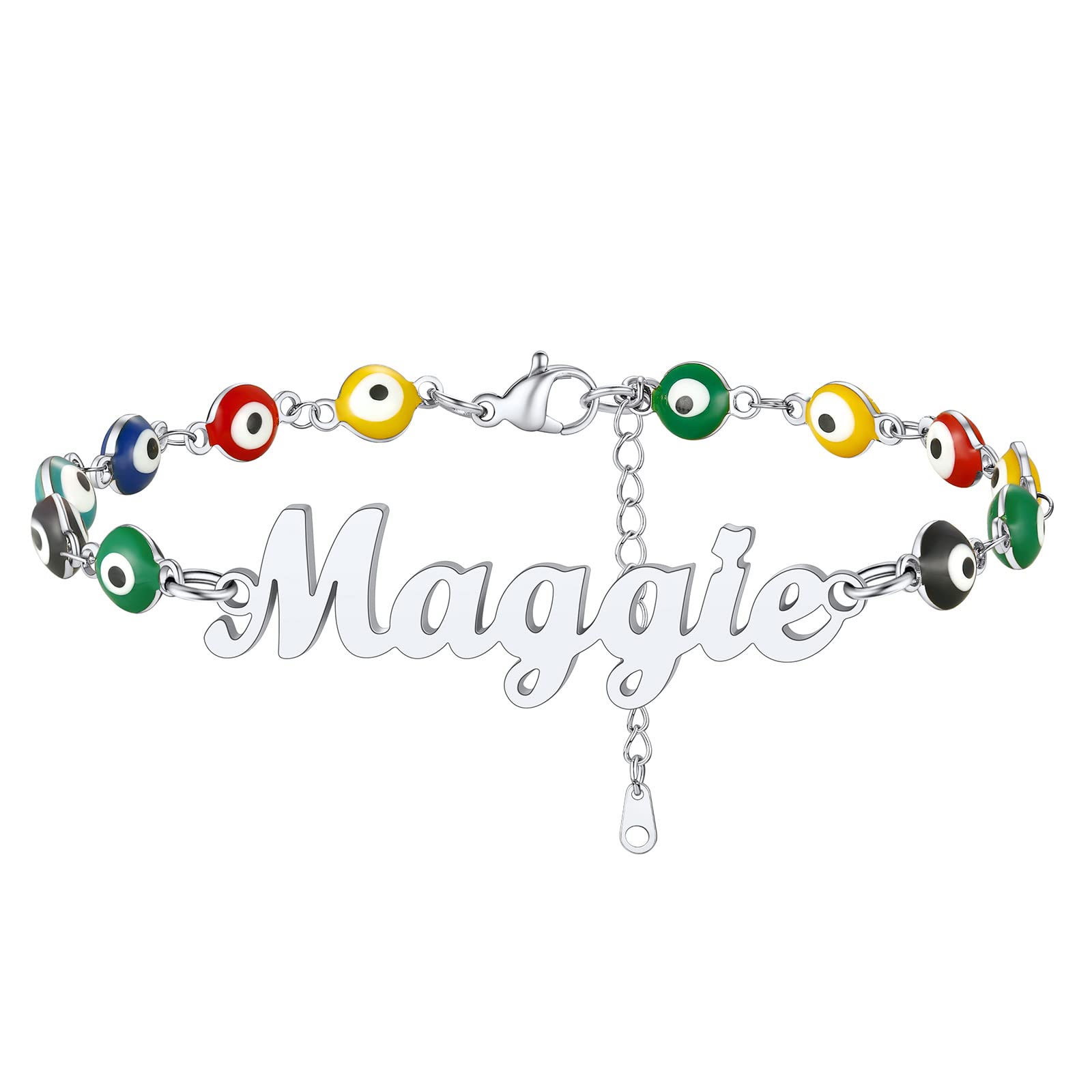 Supcare Evil Eye Anklets for Women,Cuban/Figaro/Mariner/Snake Chain Layered Ankle Bracelet Gifts (with Gift Packing)