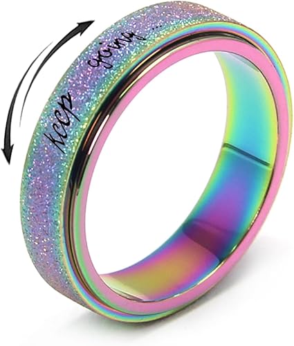 MHWTTY Anillo giratorio para la ansiedad para mujeres artículos de alivio de la ansiedad, anillos para la ansiedad, juguetes para la ansiedad,