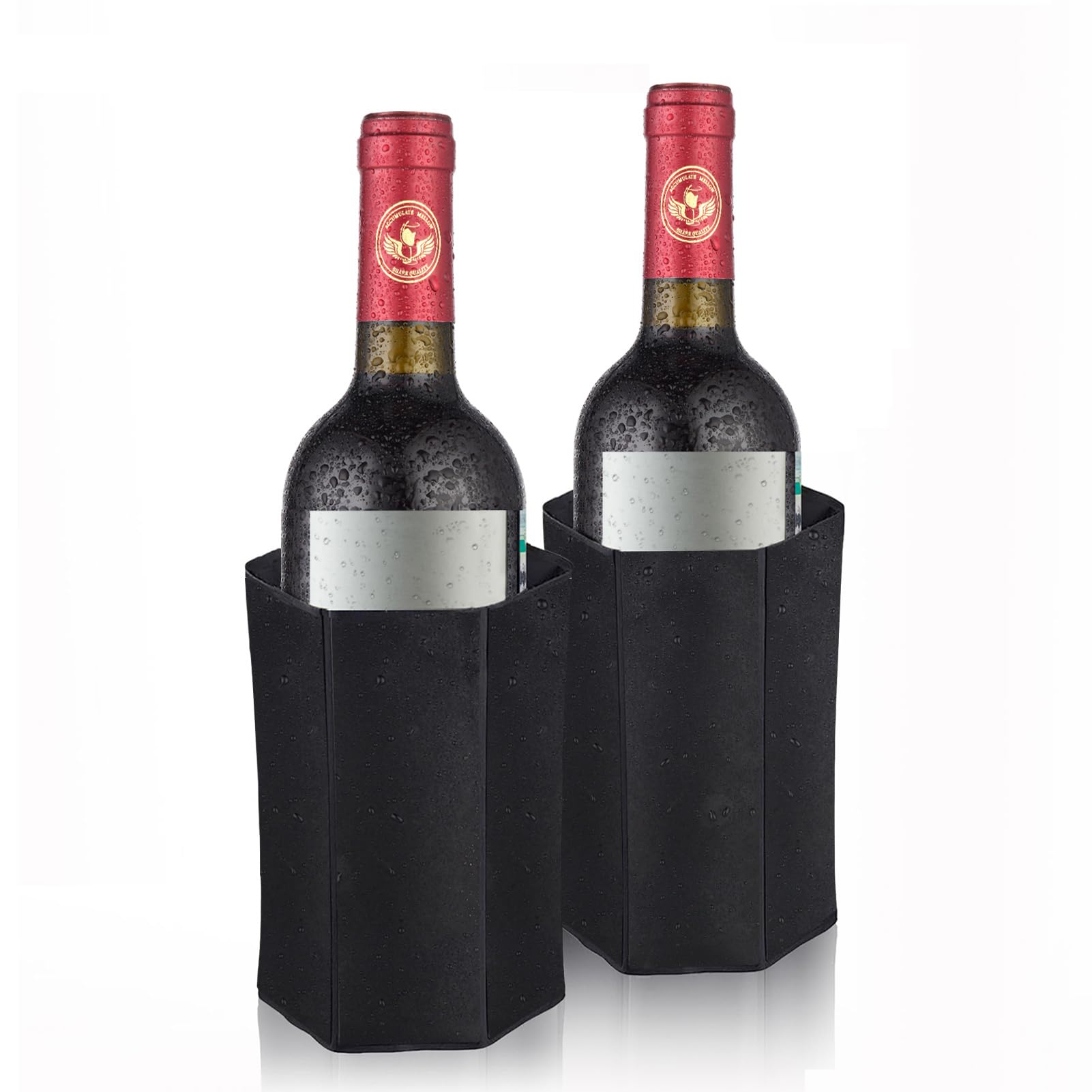 Refrigeratore per Bottiglie di Vino e Prosecco, Glacette per Bottiglie, Borsa Termica Portatile per Vino, Isolamento Termico Duraturo, Pack di 2