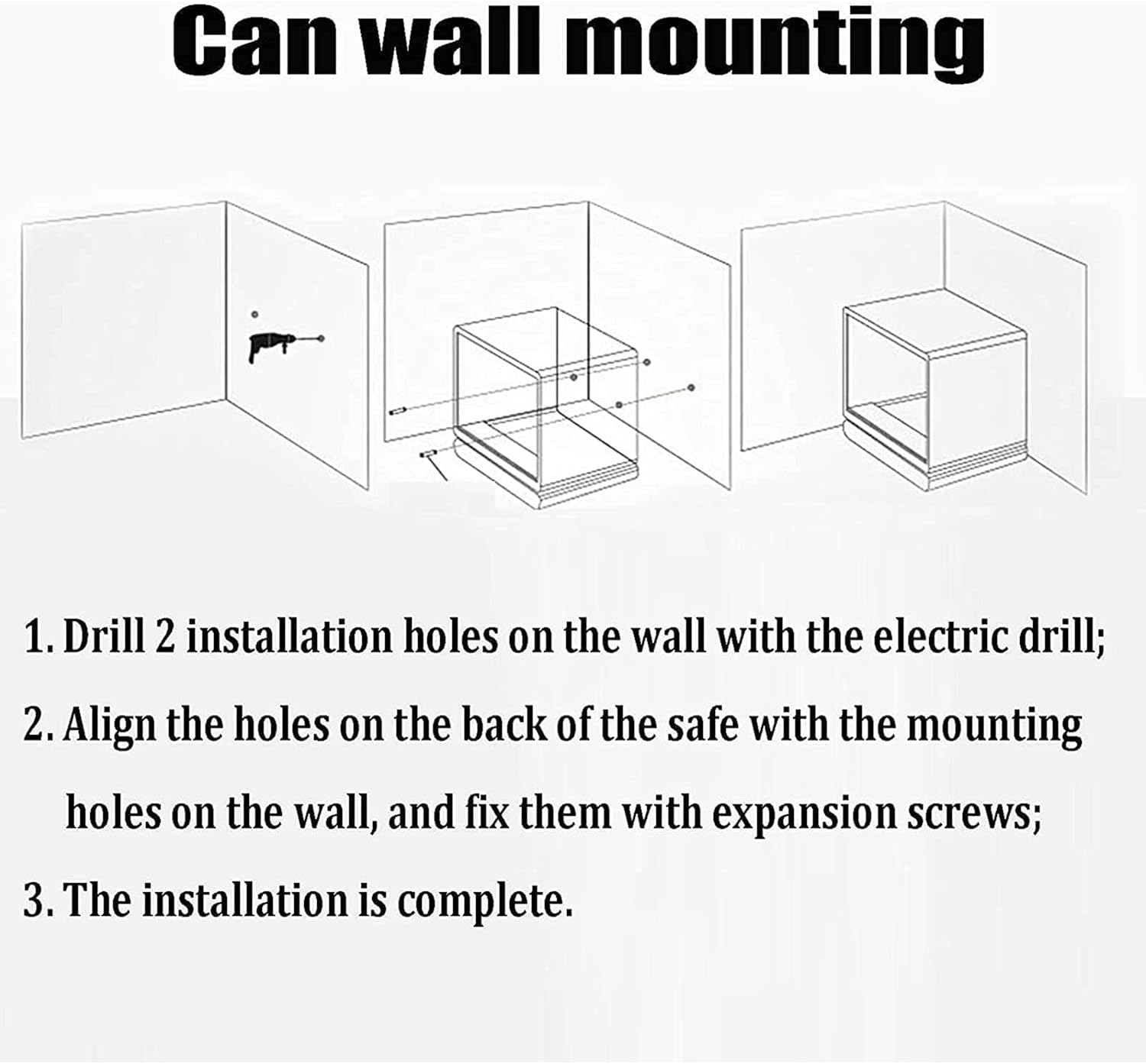 Safe Box Fireproof Waterproof Safe Safes Small Home Safe, 25cm/ 30cm High, Fireproof and Anti- Theft Safe Steel ge Box, Can Be Put in A Cabinet, Easy to Operate for Home Office Cash Use Stor