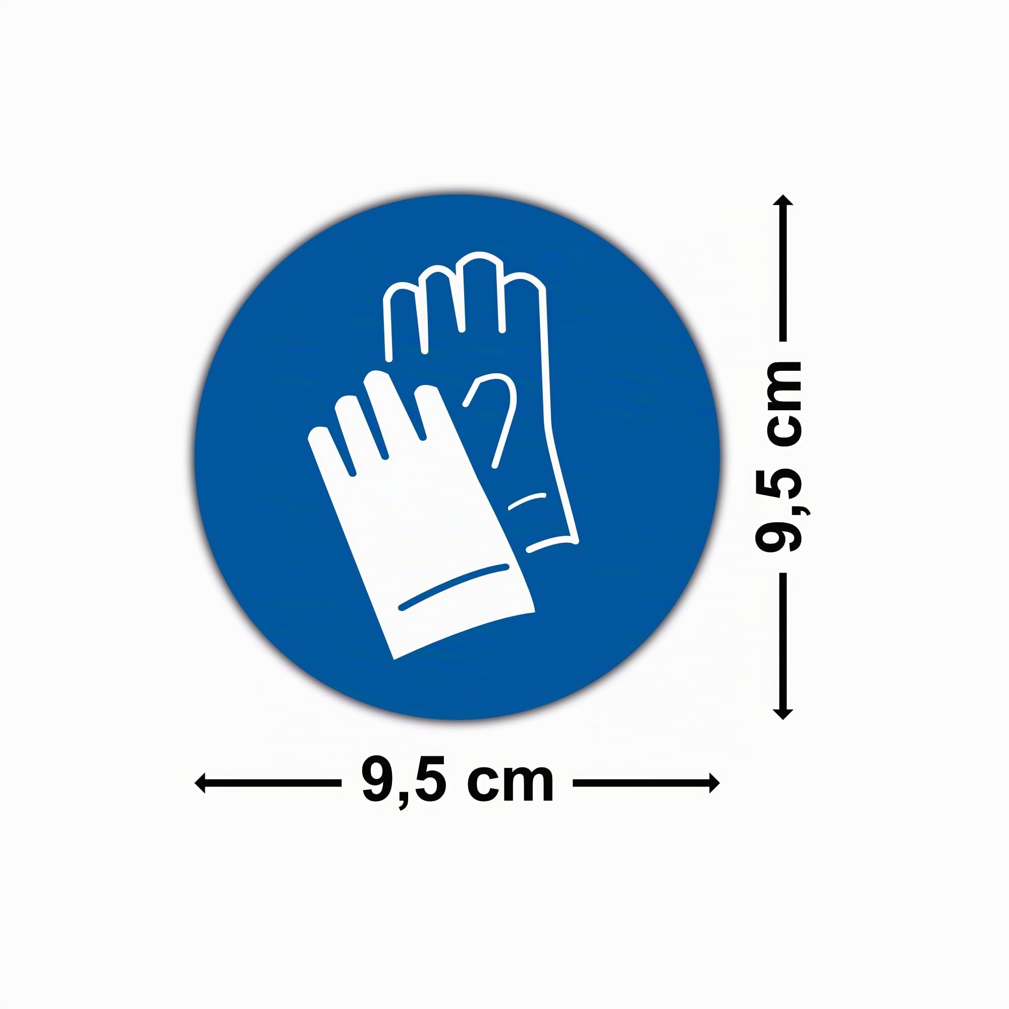 warnschild handschuhe tragen STROBO 10x Aufkleber 