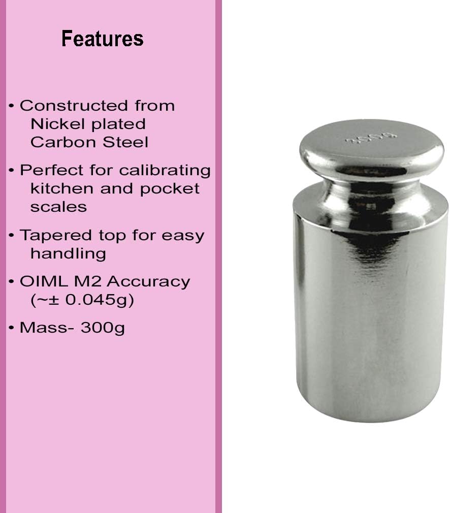 American Weigh Scales Calibration Weight for AWS Digital Scale, Carbon Steel, Chrome Finish, 300G (300WGT) : Industrial & Scientific