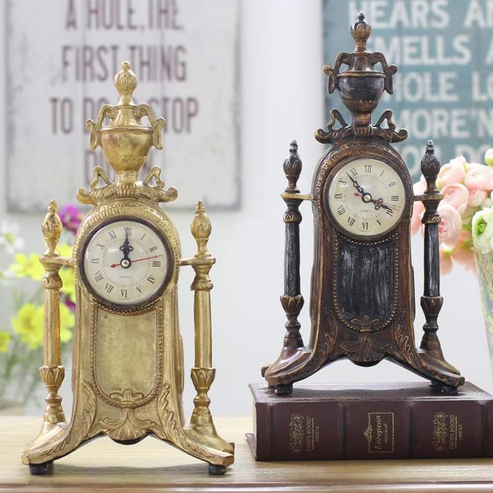 Desk Desk European Watch Living Room Decoration Sitting Retro Imitation Copper (A)