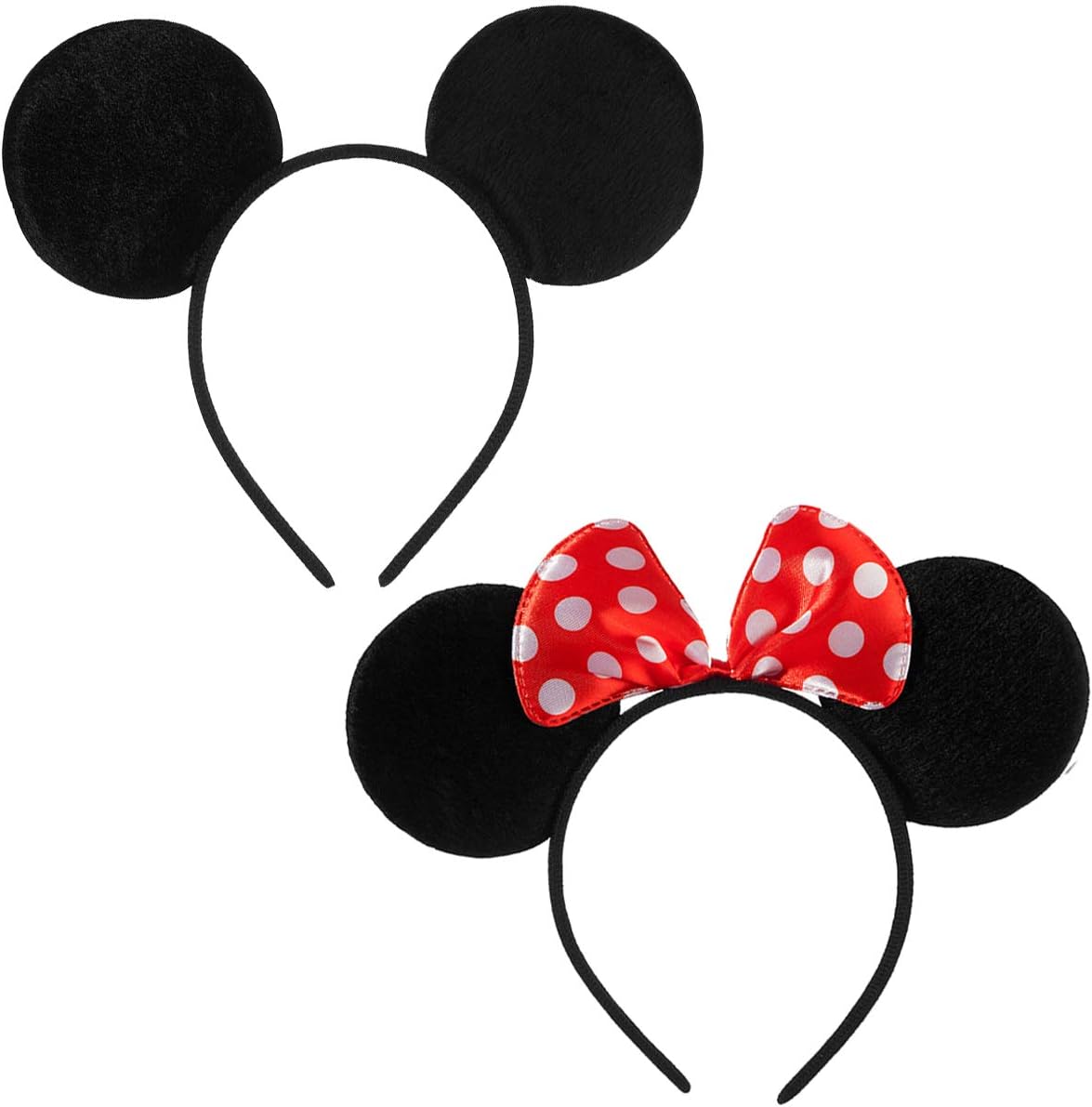 FANYITY 2 Pcs Mouse Ears,Mouse Costume Ears Headband for Children Mom Baby Girls Women Party