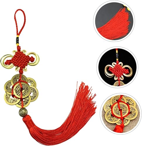 Vista 4 de ABOOFAN Colgante único del ornamento del estilo chino de la decoración del hogar borla del coche colgante encanto