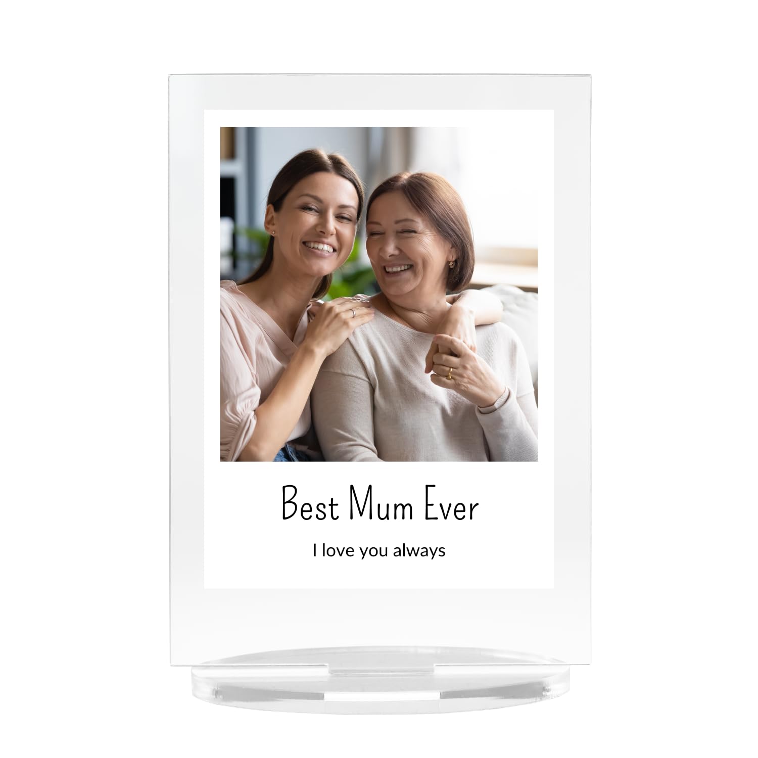 1 Personalised Customised Upload Your Image Photo Polaroid Vintage Style Christmas Mothers Day Instant Camera Portrait Acrylic Plaque &Stand140mm X 100mm Primary Teaching Services