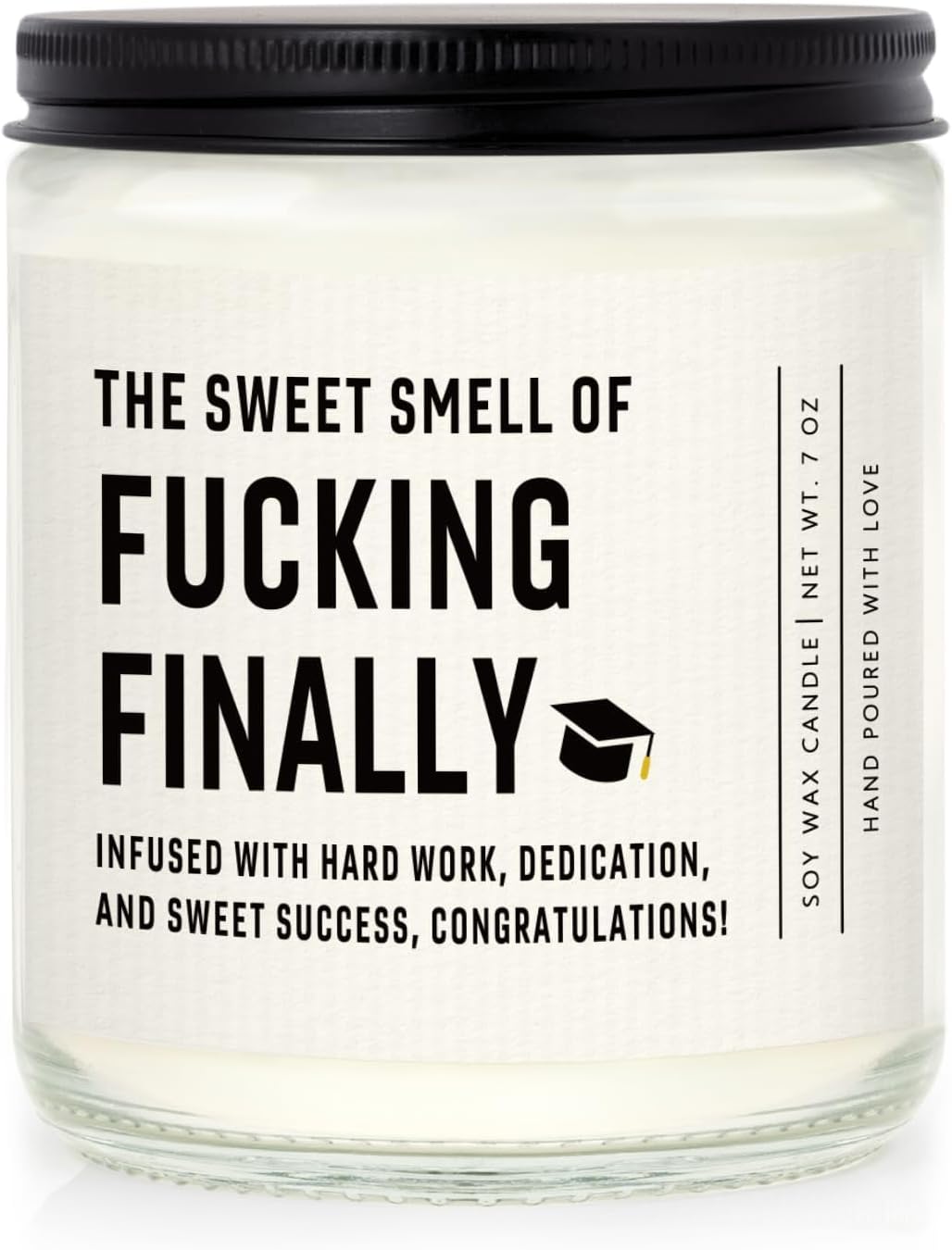 Shqiueos Funny Graduation Gifts for Her Him, Graduation Candle for Women Men Lavender Scented 7oz, 2026 Graduations Gifts for Masters Degree, College, High School, PhD Grad Gift for Nurse Law School