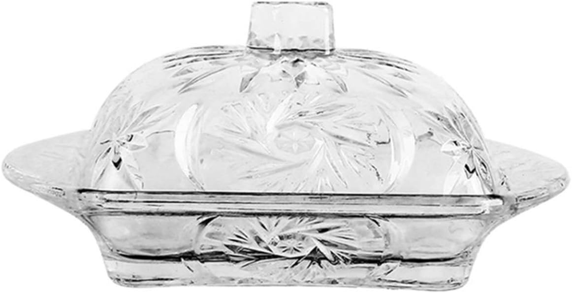 Butter Container 1 Pcs Glass Butter Dish Cheese Dish Premium Butter Plate with Lid Restaurant Supplies Easy to Use and 100% Food Safe - Dishwasher Safe for All Types of Butter (Color : C)
