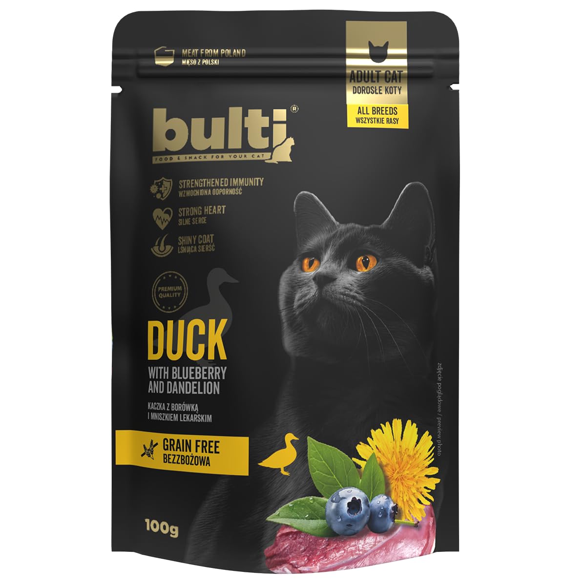 BULT Natürliches Nassfutter für Katzen,Katzefutter Mix Geschmack, 30x100 g | i Mix Geschmack, Pouches, getreidearme Rezeptur, hoher Fleischanteil, 30 x 100 g