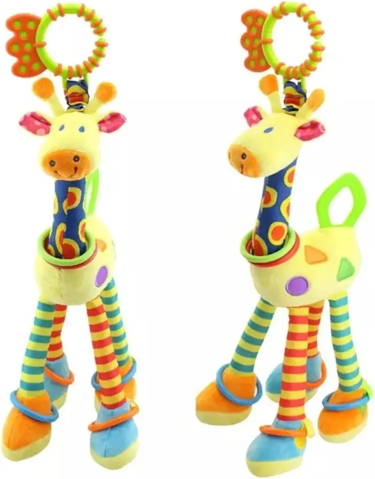 HAPPY MONKEY Girafa Mordedor COM CERTIFICAÇÃO INMETRO Multifuncional (Amarelo)