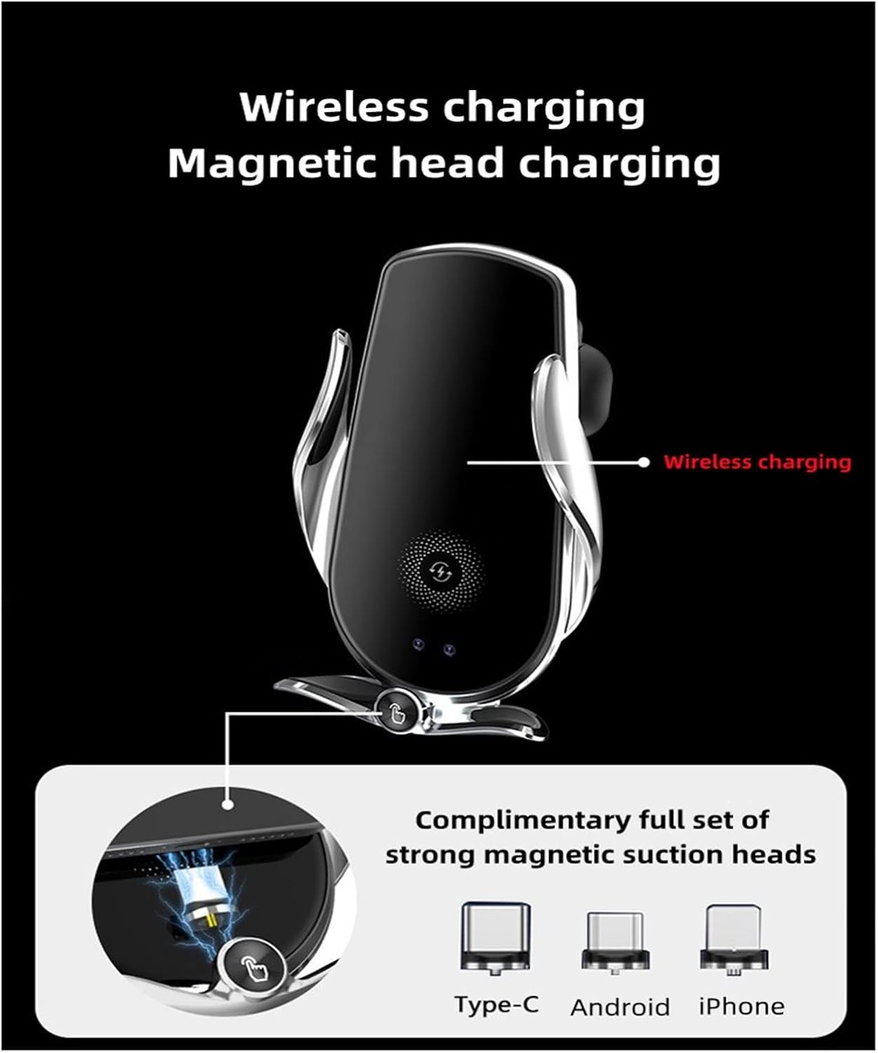 tethy compatible with mercedes benz c class c260 c200 2021 2022 car cell phone holder screen fixed phone mount car mobile phone stand wireless color