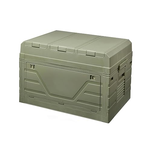 Outdoor Camping Folding Storage Box with Table, Car Trunk Organizer,