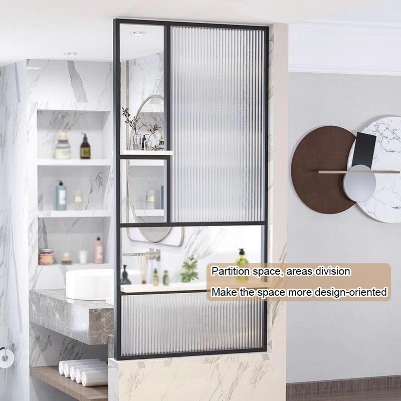 Étagère de séparation de pièce meuble de rangement en métal translucide - 7
