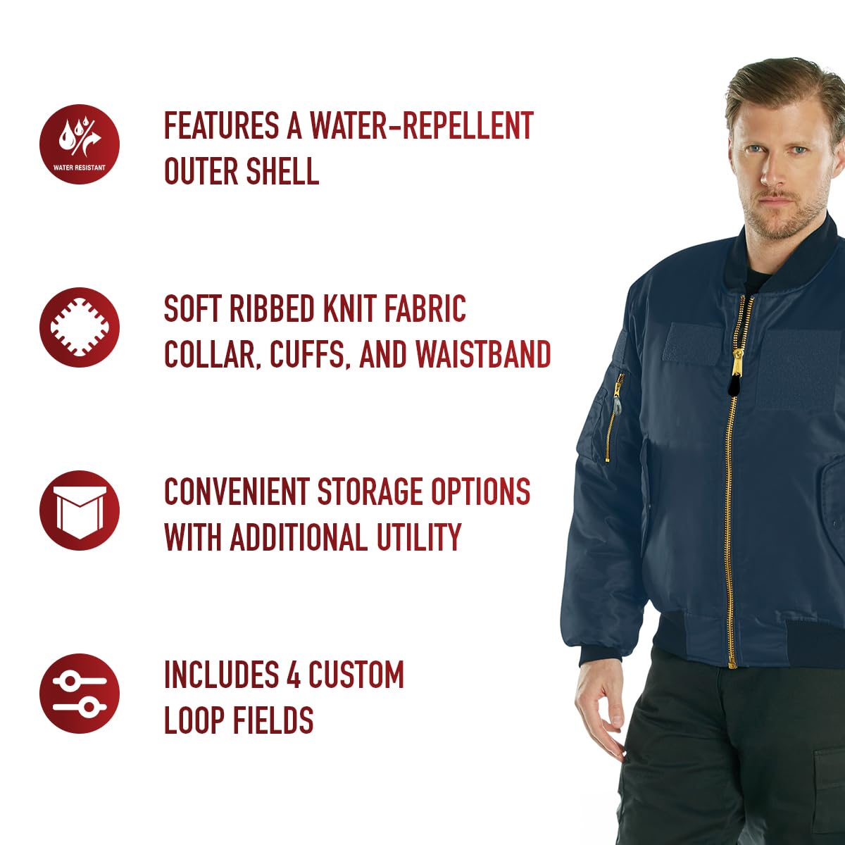 Amazon.com: Rothco 23170 MA-1 Flight Jacket with Patches Color