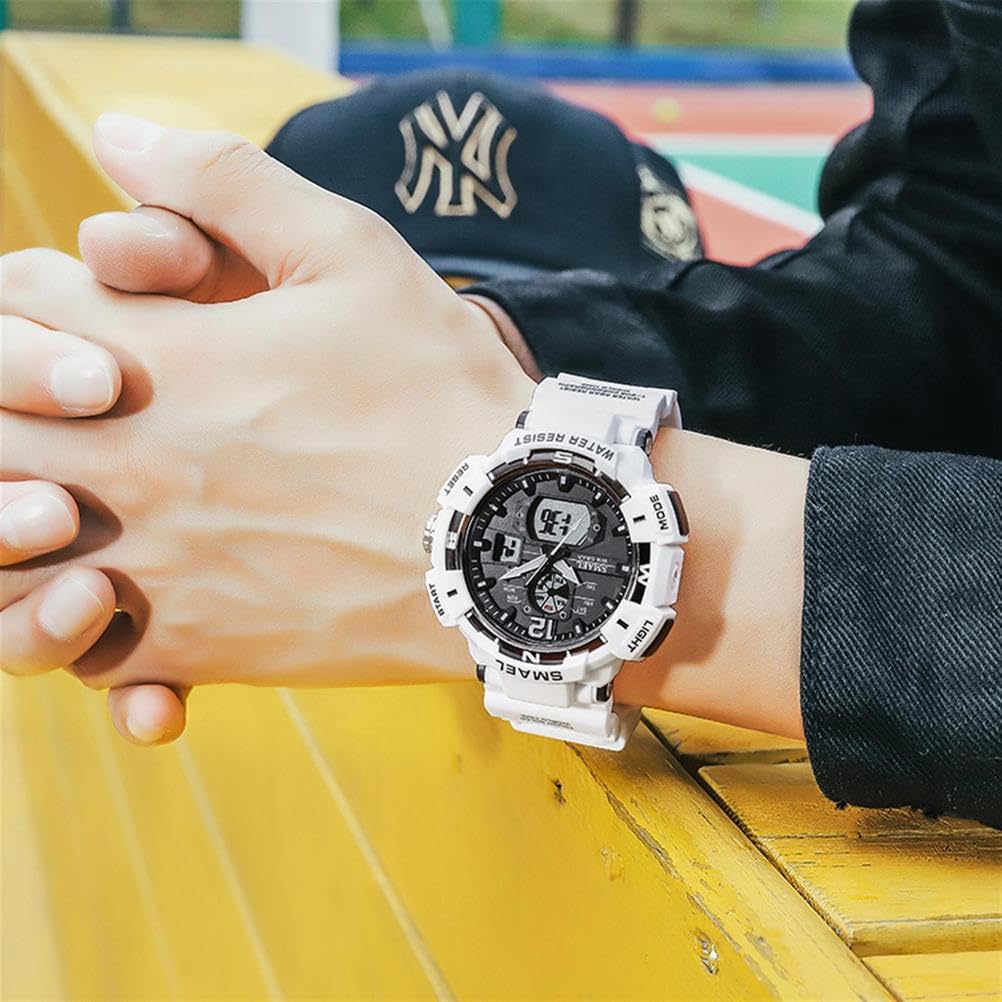 Montre Homme Montre Digital Sport Homme M ilitaire étanche,Grand écran Analogique Digital Montre avec Alarme,LED,Montres Bracelets Multifonctions