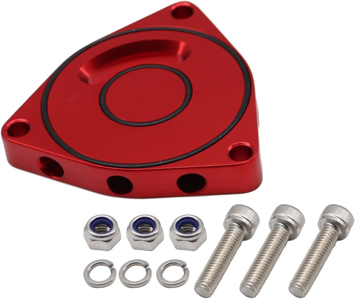 For 2015-2021 Honda Civic Turbo Plate Spacer BOV 1.5T Coupe Billet(Red)