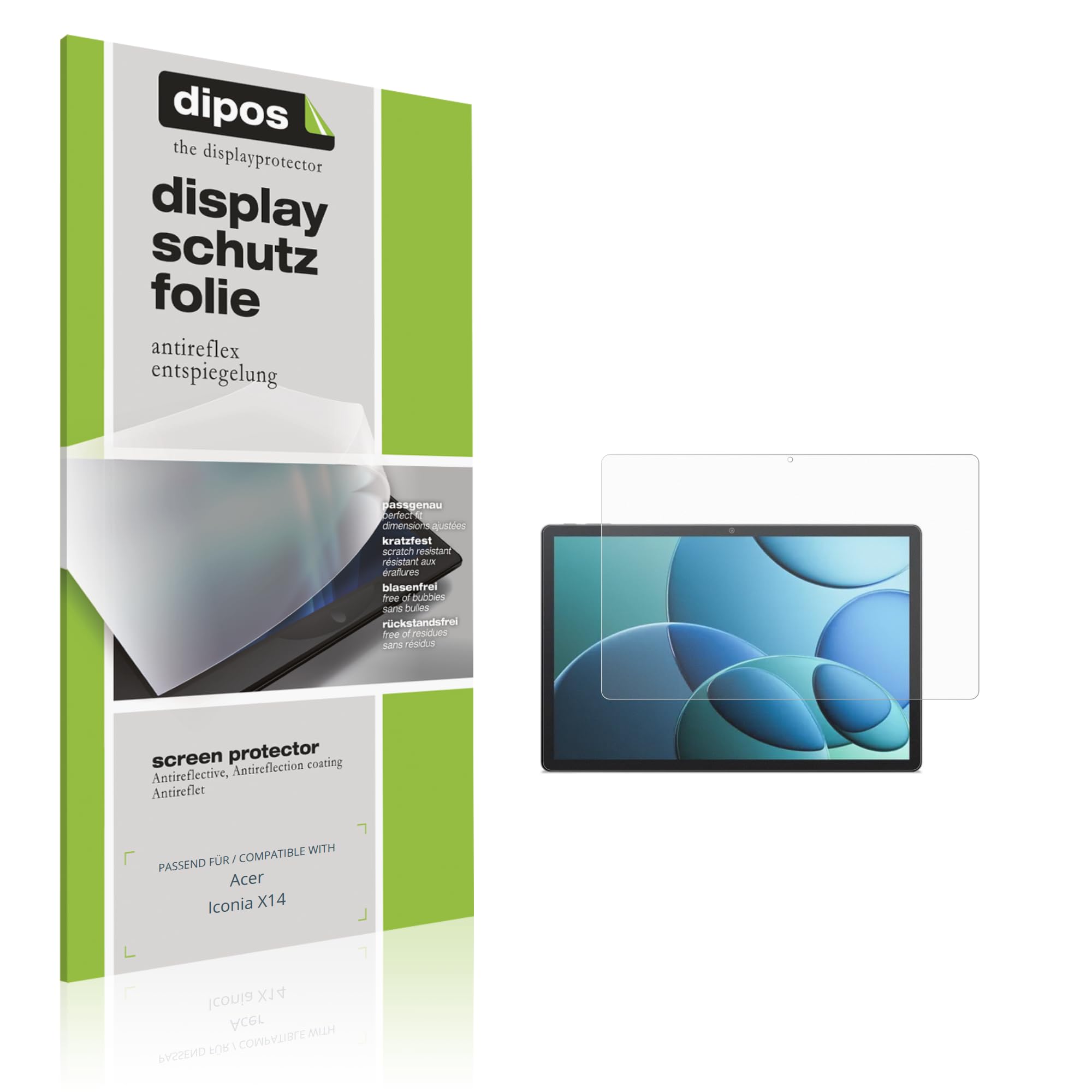 dipos 2x Pellicola Protettiva opaca per Acer Iconia X14